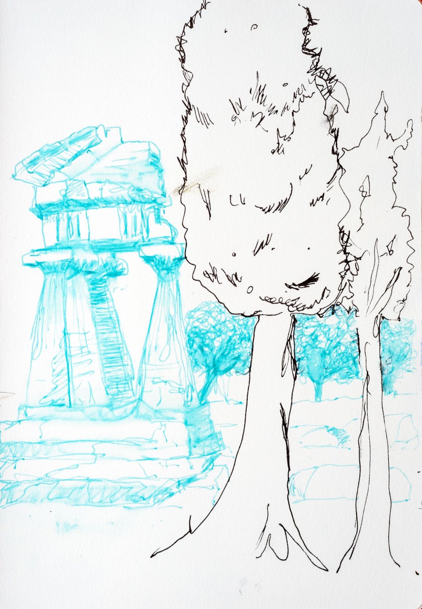 Sketch. Agrigente. Sicile