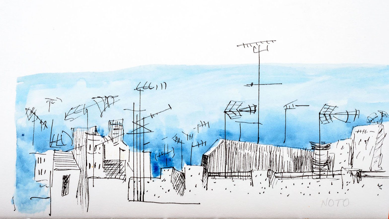 Sketch. Noto. Sicile.