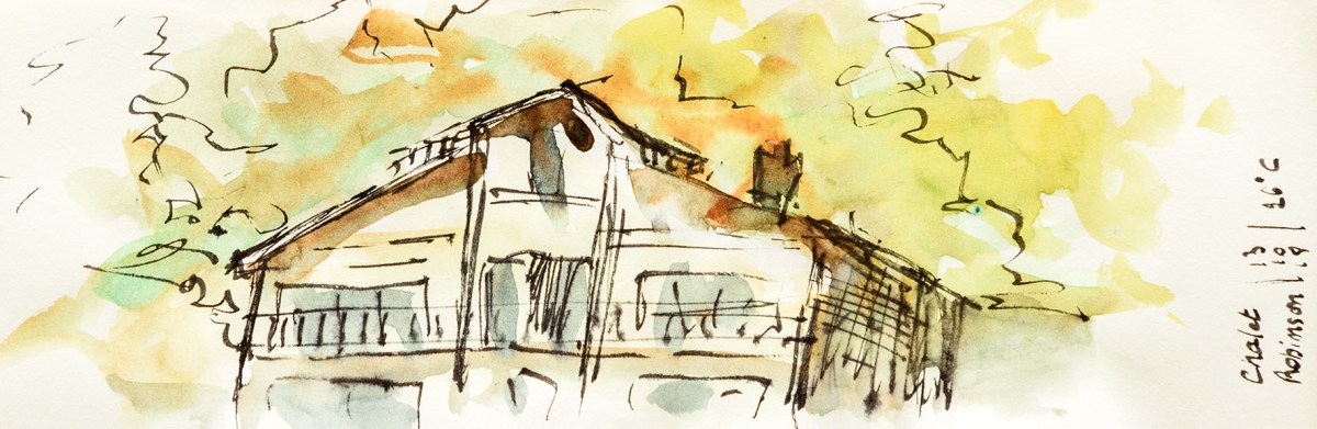 Croquis rapide au Bois de la Cambre, au Châlet Robinson, Bruxelles