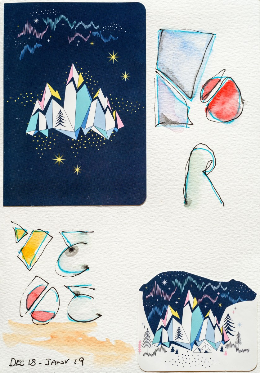 Page de garde du carnet de croquis pour notre séjour en Norvège